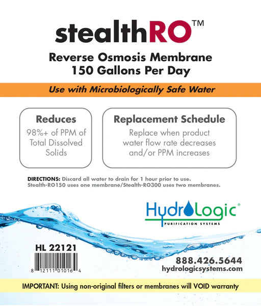 Hydro-Logic Stealth RO150/RO300 Membrane