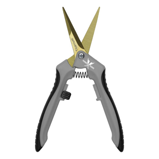 Piranha Pruners Trimming Scissors - Straight Titanium Blade